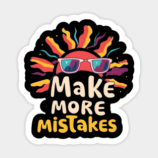 Make More Mistakes: Vibrant Summer Vibes with Sunglasses Sticker